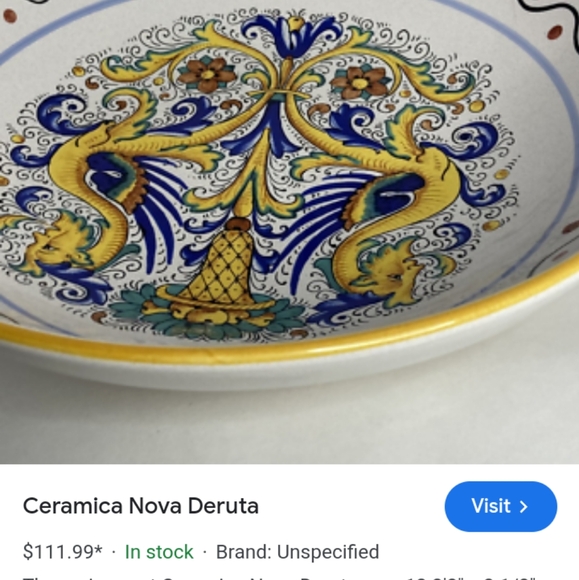 Vintage Ceramica Novia Deruta (Made In Italy) - Picture 6 of 6